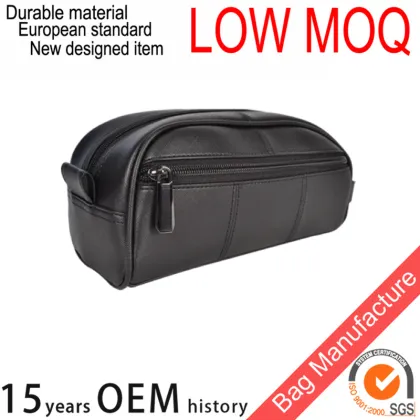 2016 Tredy travel mens leather hanging toiletry bag for cosmetics