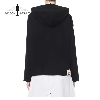 Guaranteed Quality Lightweight Regular Black White Hoodie