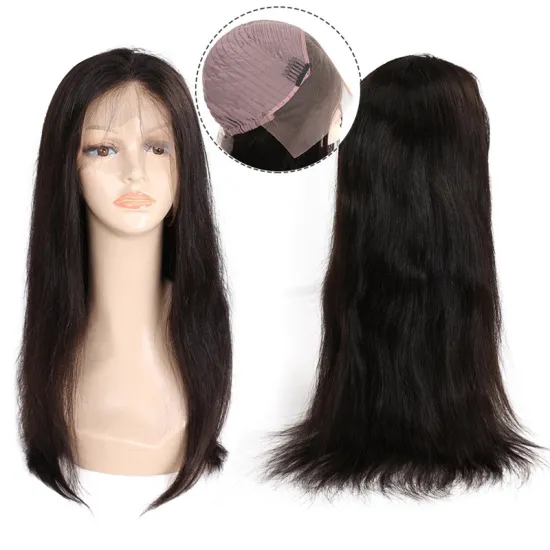 Straight 13*4 Lace Frontal Wig Human Hair Lace Front Wigs with Baby Hair Peruvian Remy Human Hair Pre Plucked Bleached Knot 150%
