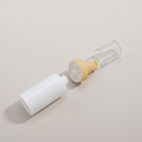 Custom Pp Airless Pump Bottle Custom Color Frosted Bamboo PP Airless Pump Bottle Manufactory