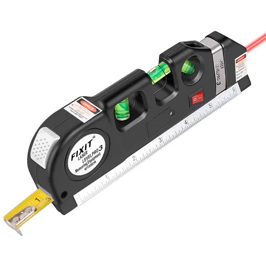 High Accuracy Metric Rulers & Laser Level for Household Measuring