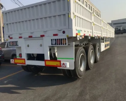 3 Axles Flat Bed Fence Semi-Trailer