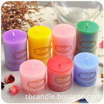 colorful large pillar scented candles