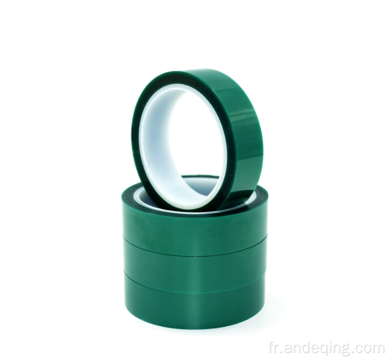 Silicone Pet non adhésive Green Polyester Ruban