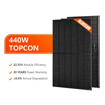 EU Stock TOPCon PV Modules: 430W to 550W Bifacial All-Black Solar Panels