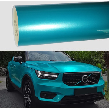 Wrap de voiture bleu brillant métallique