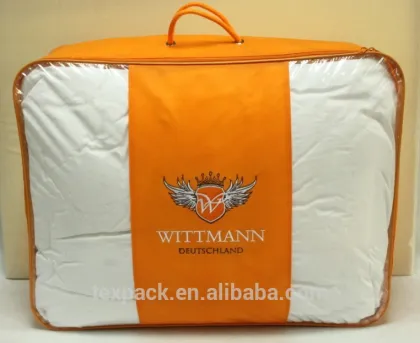 Silk Screen Printing Home furnishings packing bags for pillow and comforter