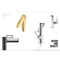 Jasupi new unique design high quality brass lavatory sink mixer twisted bathroom basin faucet gold finish