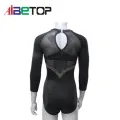 Shiny Dance Gymnastics Leotards con maniche a sette quarti