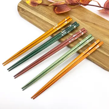 Korean Reusable Bamboo Wooden Chopsticks - Style Customized Printed Sushi Set