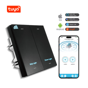 2024 Tuya Smart App Wireless Remote Control EU 3 Gang Electrical Wall Switch