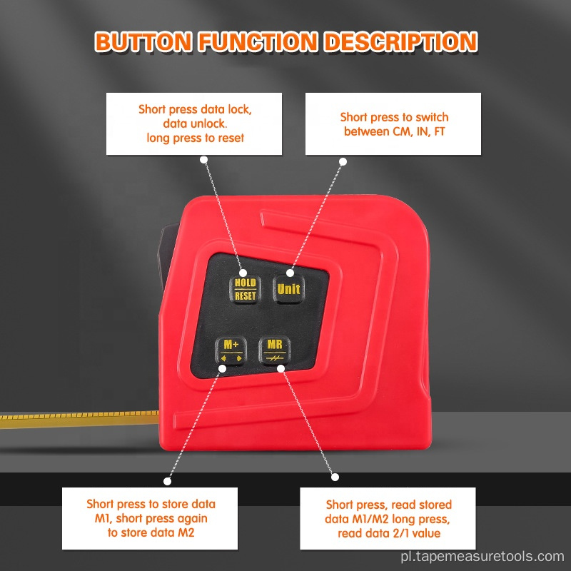 elektroniczny cyfrowy wyświetlacz taśma miernicza;