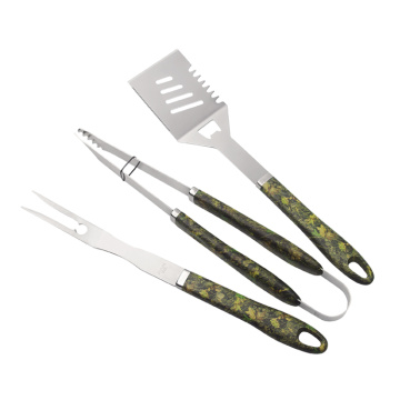 Ensemble d&#39;outils de barbecue professionnels en acier inoxydable 3pcs