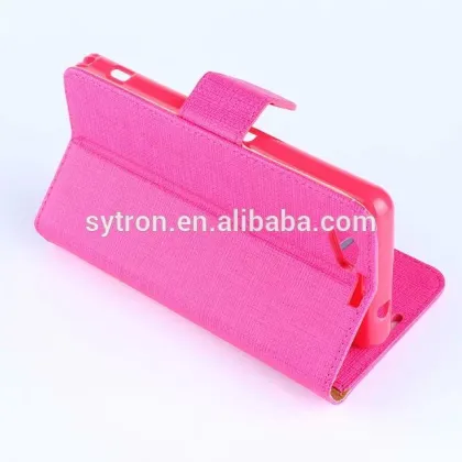 Protective cover denim silicone flip phone case for sony xperia m5