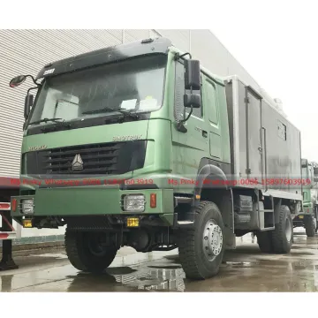 HOWO 4x4 Off Road Military Armored All Wheel Driving Service Truck for Equipment Repair Mobile Work Service Truck