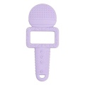 Diseño de micrófono Toy Pacifier Clip Silicone Teether