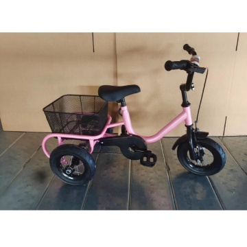 バスケット付きの子供10インチの三輪車