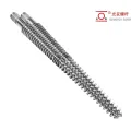 Plastic Extruder Bimetallic Conical Twin Screw Barrel