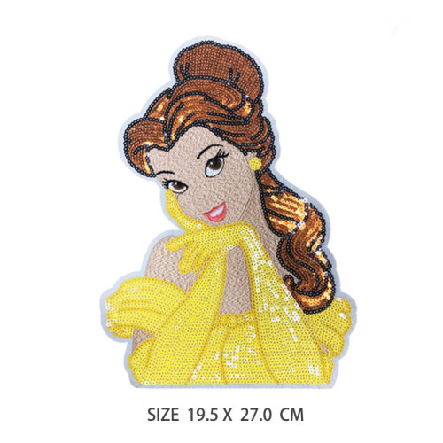 Cartoon Snow White Iron On Embroidery Patches