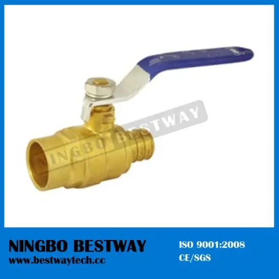 600 PSI brass pex solder ball valve with lever handle
