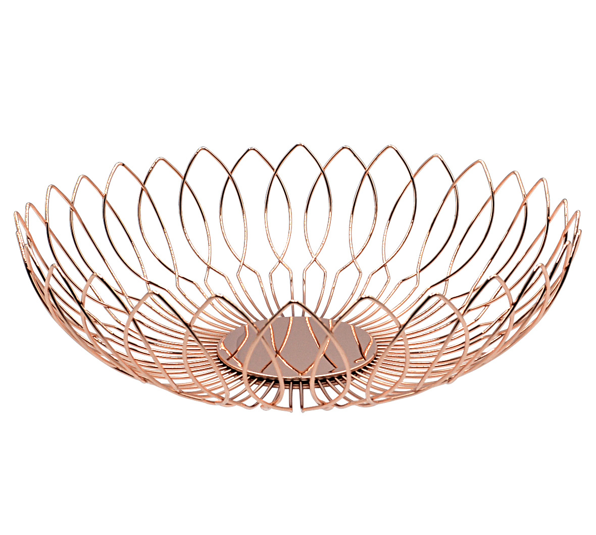 Kitchen Rose-Gold Stainless Steel Basket Vegetables Fruit