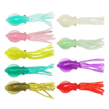 Nuova Gonne di polpo luminose a 6,5 ​​cm di plastica luminosa a 6,5 ​​cm per esche per esche di calamari