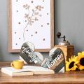 2 Pieces Rustic Wood Love Home Sign