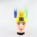 Cheering Chicken Comb Wig in Brazilian Colors