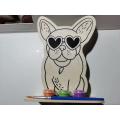 paint your own wooden set dog