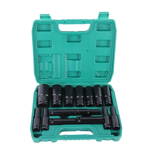 20-Piece 1/2\" Electric Impact Wrench Deep Sockets Set: Car Repair Extended Cr-V Hexagonal Sleeve Pneumatic Wrench Socket Kit
