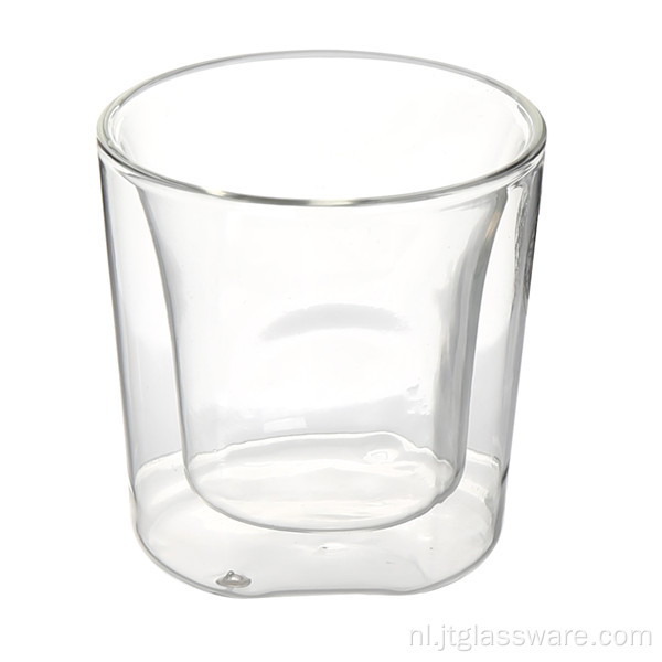 50 ml borosilicaat dubbelwandige glazen koffiekop