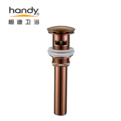 Pop Up Basin Waste Rose Gold Basin Faucet Sink Drainer With Overflow Factory