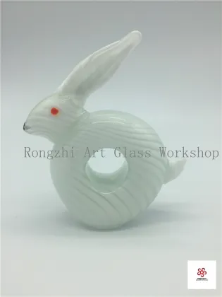 White Rabbit Glass Sculpture