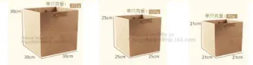 Heavy Duty Recycle Food Take Away Brown Craft Paper Bag With Handles, Food grade brown kraft paper bag