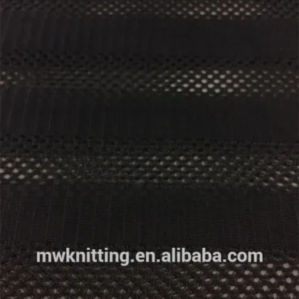 Fashion black 75 denier tricot netting fabric for sportswear lining