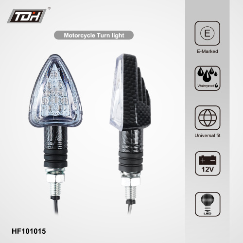 Luz de sinalização quadriculada preta para motocicleta série HF101015