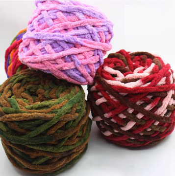 ขายส่ง Chunky Chenille เส้นด้าย: กำมะหยี่ผ้าขนสัตว์น้ำแข็ง 6 มม., เส้นด้ายผ้าห่ม 3 ซม., โพลีเอสเตอร์จัมโบ