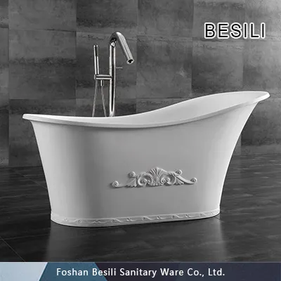 Composite stone resin bath tub ,stone finishes
