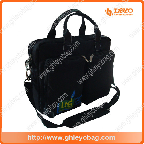 Black Men Fabric Office Business Computer Laptop Bag Briefcase