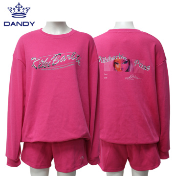 Custom dance team warm ups fashion oversize sweatshirt