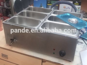 commercial restaurant stainless steel table-top bain marie 6 Wells