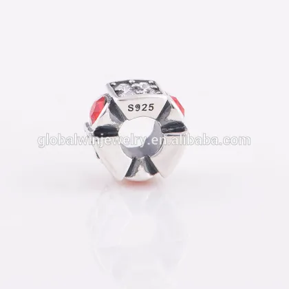 925 Sterling Silver Bead Crystal Rhinestone Bead Bracelet Jewelry