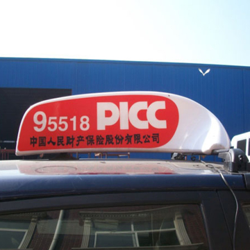 Illuminated Taxi Roof LED Signs for Outdoor Use