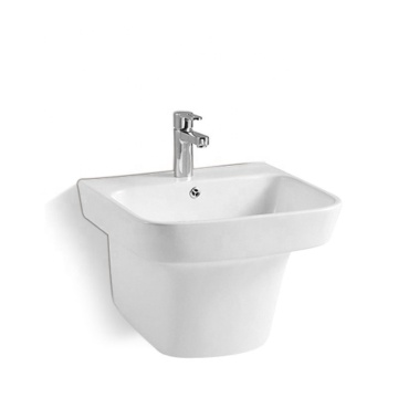 Modern White Wall Hung Ceramic Wash Basin for Bathroom