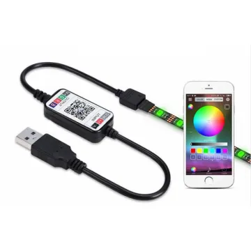RGB Strip Light Controller: USB 5V LED Controller App with 1.6 Billion Color Modes (DC5V-24V)