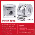 Motor Piston Set 4D35 ME018825 ME014693 para Mitsubishi