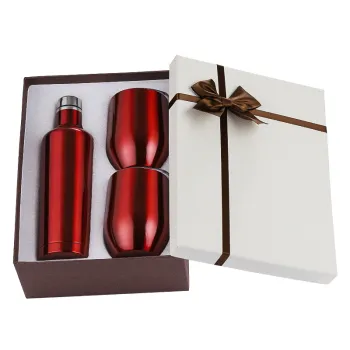 Shiny Color Insulated Wine Tumbler Set - 25 oz Stainless Steel with Luxury Box for Gym & Party Use - Perfect Gift for Adults