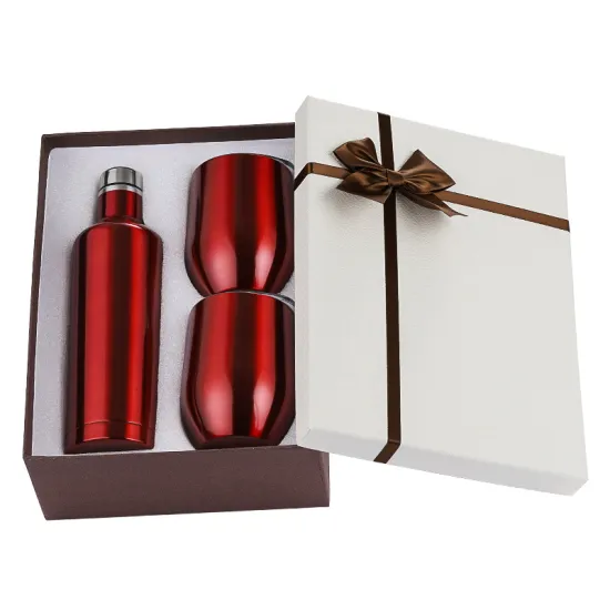 Shiny Color Insulated Wine Tumbler Set - 25 oz Stainless Steel with Luxury Box for Gym & Party Use - Perfect Gift for Adults
