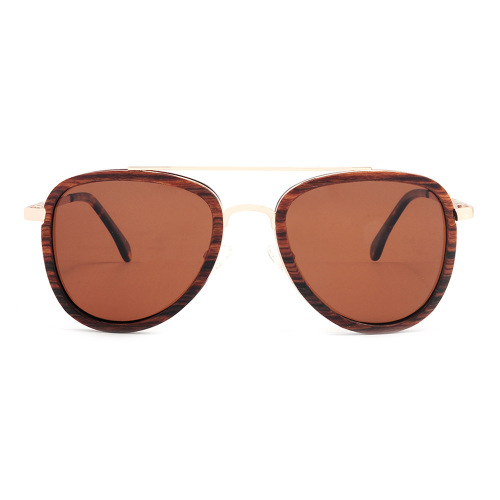 High Quality Wooden Sunglasses Aviator Metal Wooden Sunglasses Factory