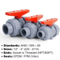 ANSI/DIN/JIS Standard Industrial CPVC True Union Ball Valve (1/2-4")
